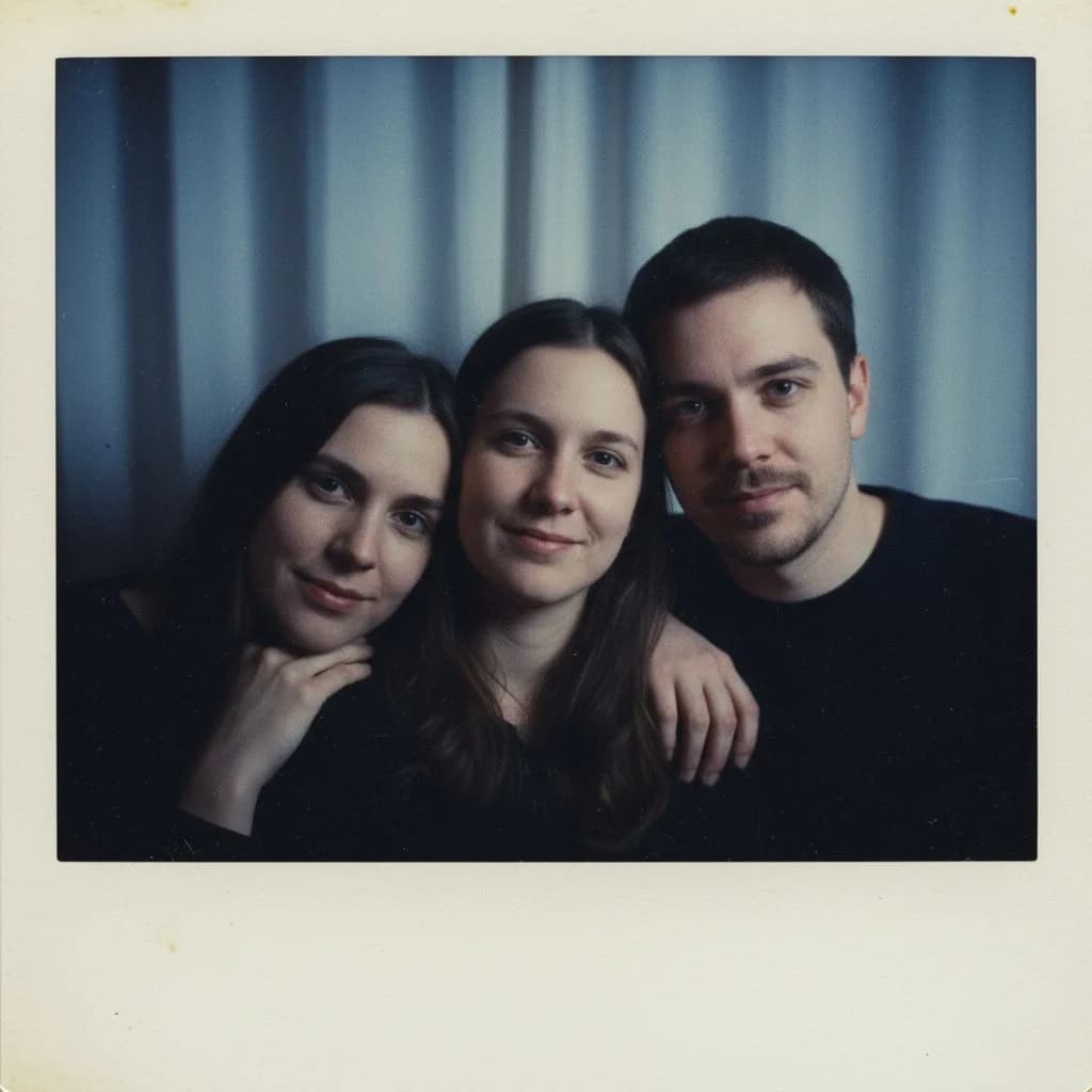 Instant film photo with authentic grain