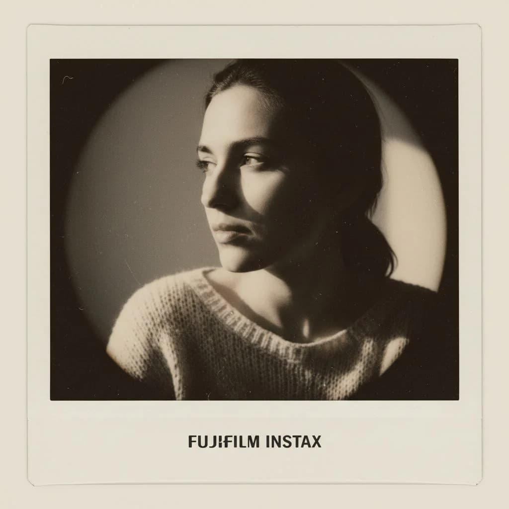 Portrait in instant photo style