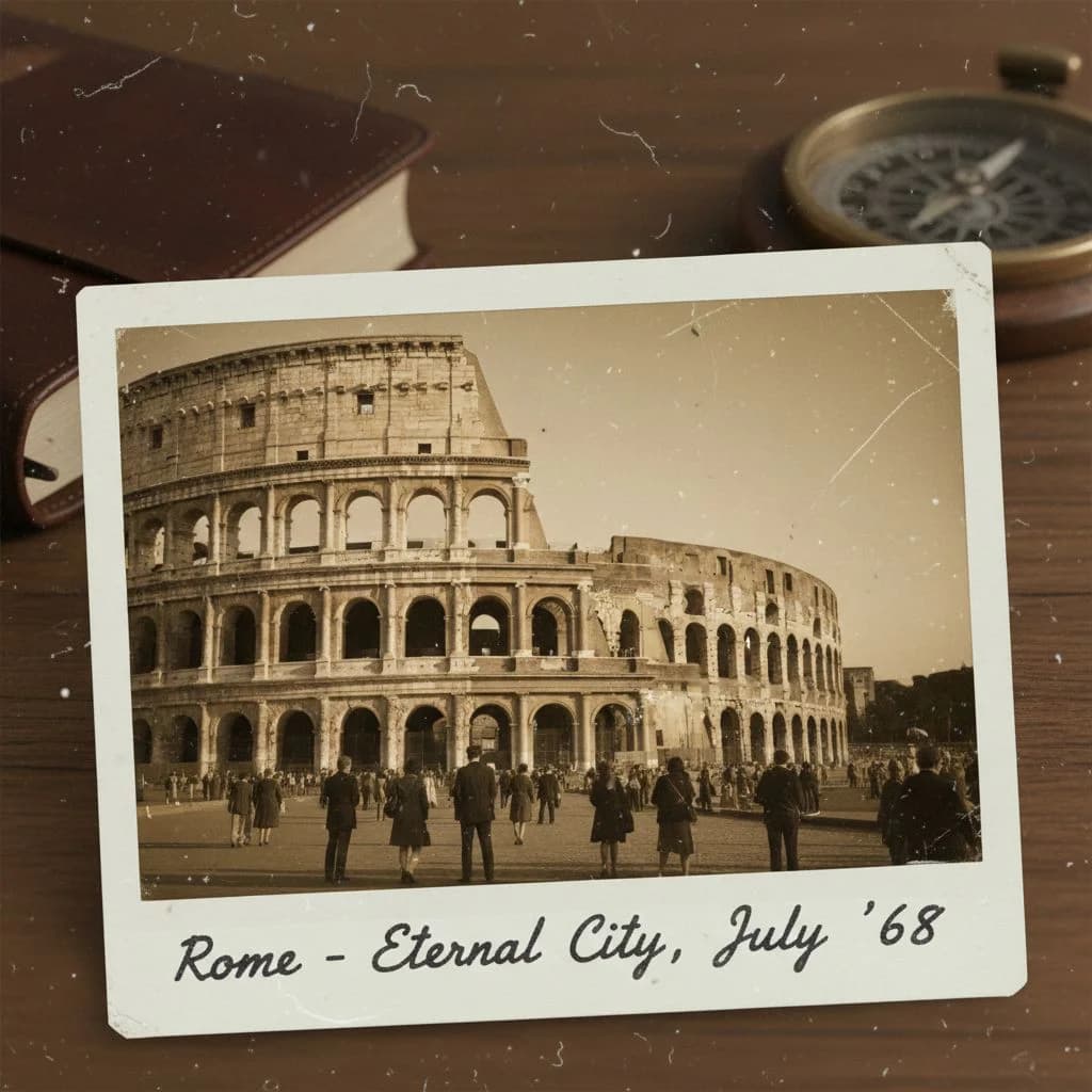 Travel memory instant photo