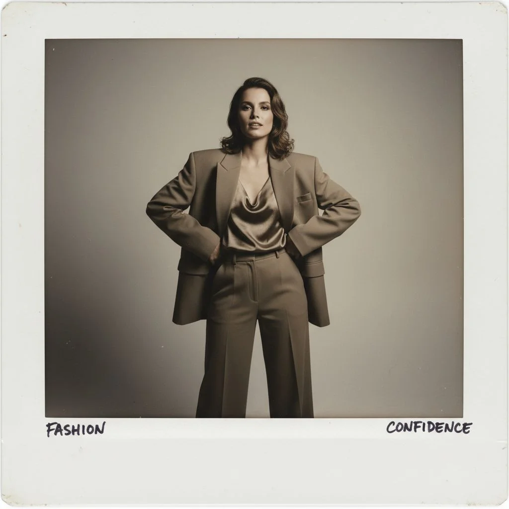 Portrait in polaroid style