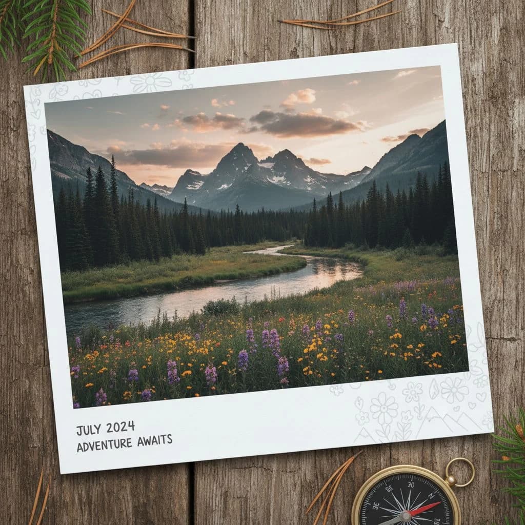 Landscape with instant border