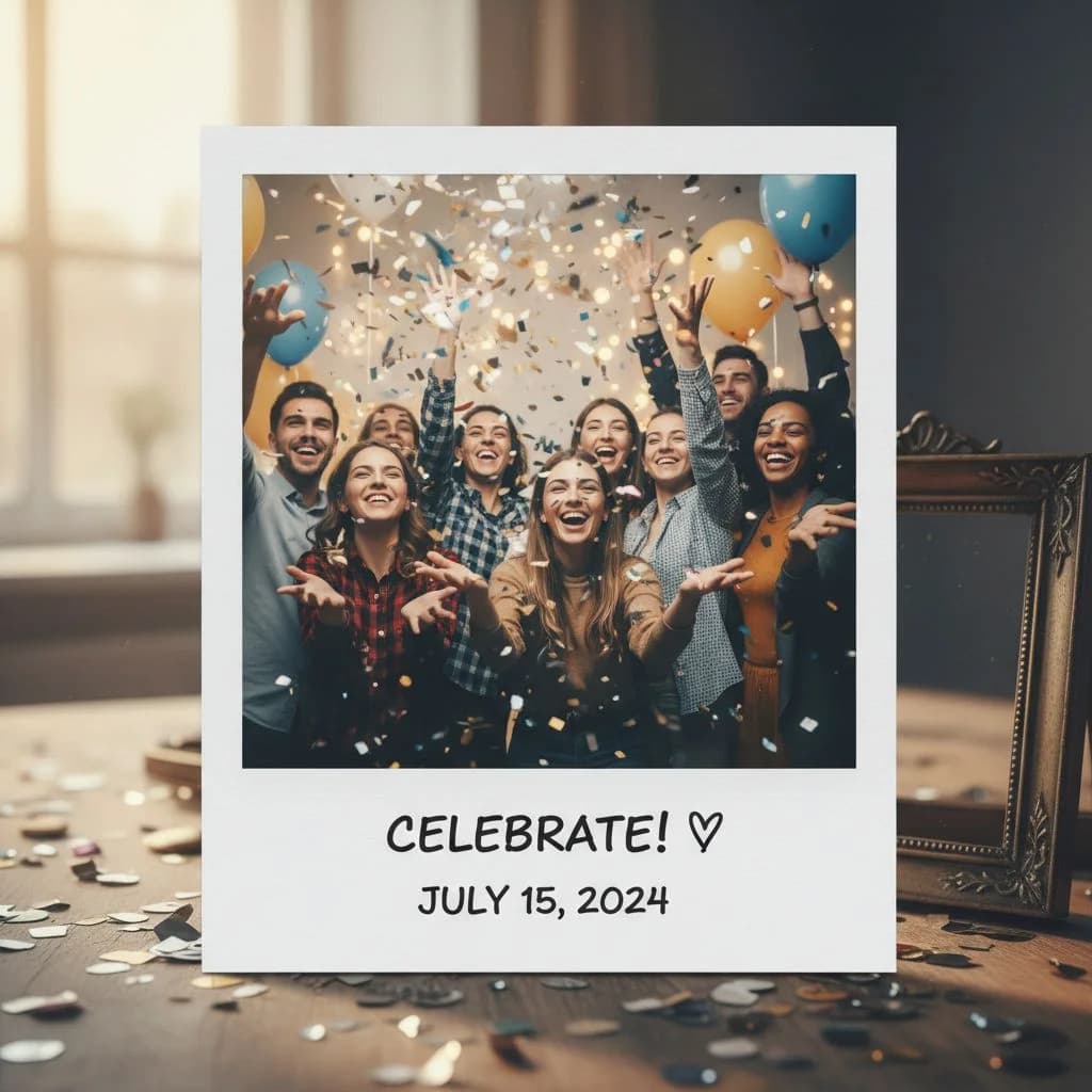 Group photo with frame