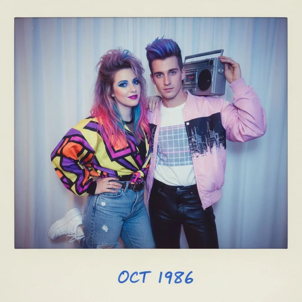 Retro photo effect portrait